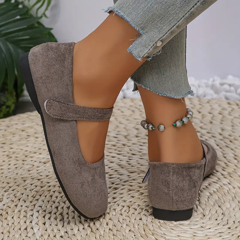 Katja™ – Vintage Runda Flats för Dam