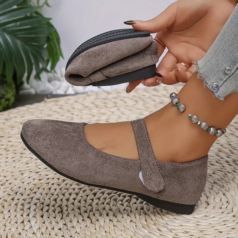 Katja™ – Vintage Runda Flats för Dam
