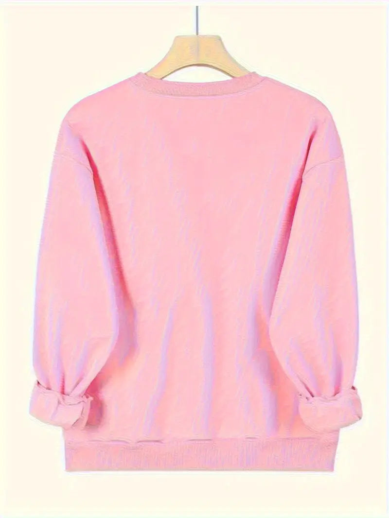 Bekväm Casual Sweatshirt | Tillsammans mot Bröstcancer