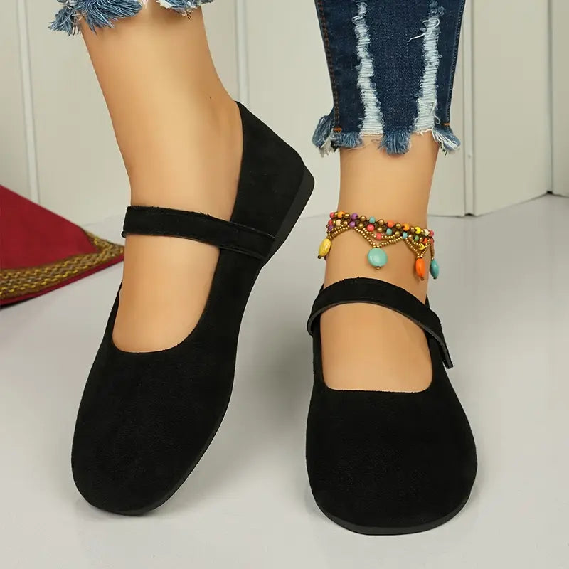 Katja™ – Vintage Runda Flats för Dam