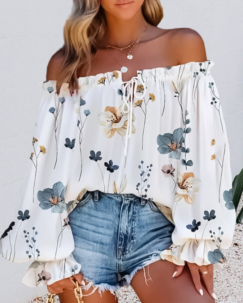 Kristin™ – Blommig Enaxlad Topp