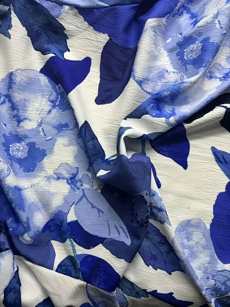 Berit™ – Blommig Blus med Krage