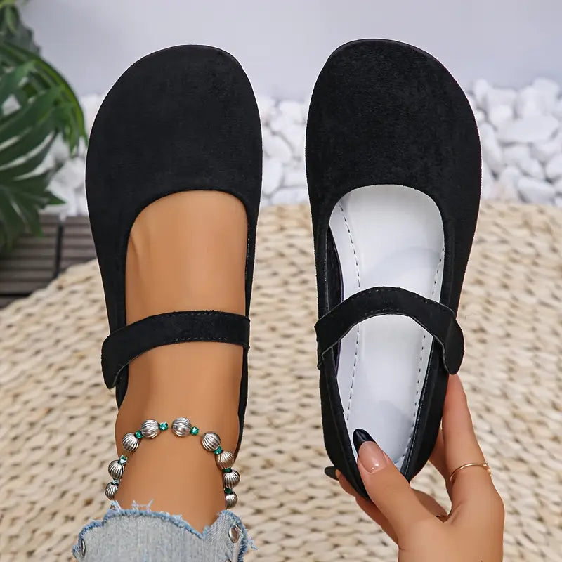 Katja™ – Vintage Runda Flats för Dam
