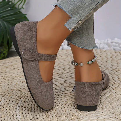 Katja™ – Vintage Runda Flats för Dam
