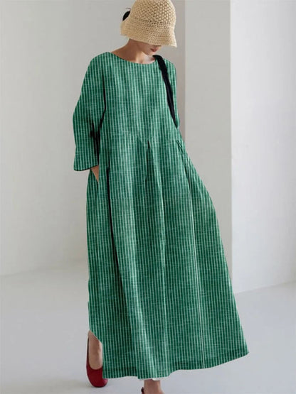 OLIVIA - RETRO STREEPJES LOSSE JURK