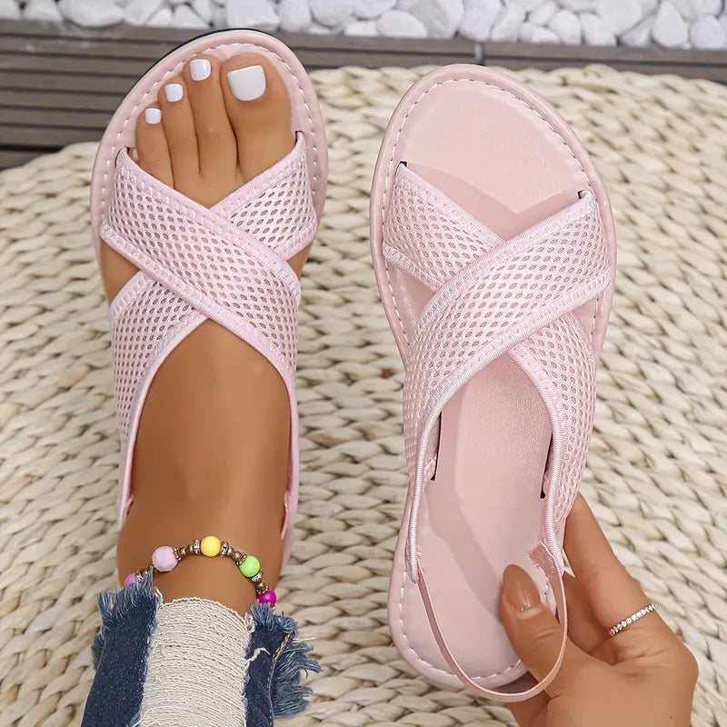 Blenda™ - Meshsandaler med Korsremmar