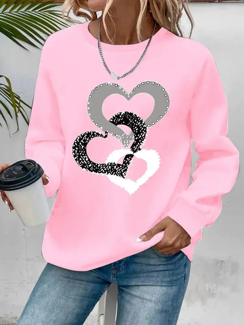 Bekväm Casual Sweatshirt | Tillsammans mot Bröstcancer