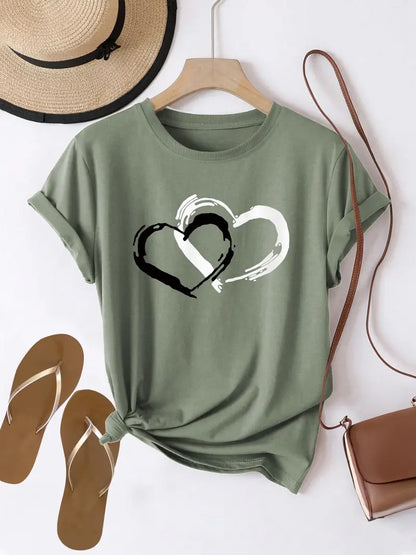 Hjärtslag Stil T-shirt | Tillsammans mot Bröstcancer