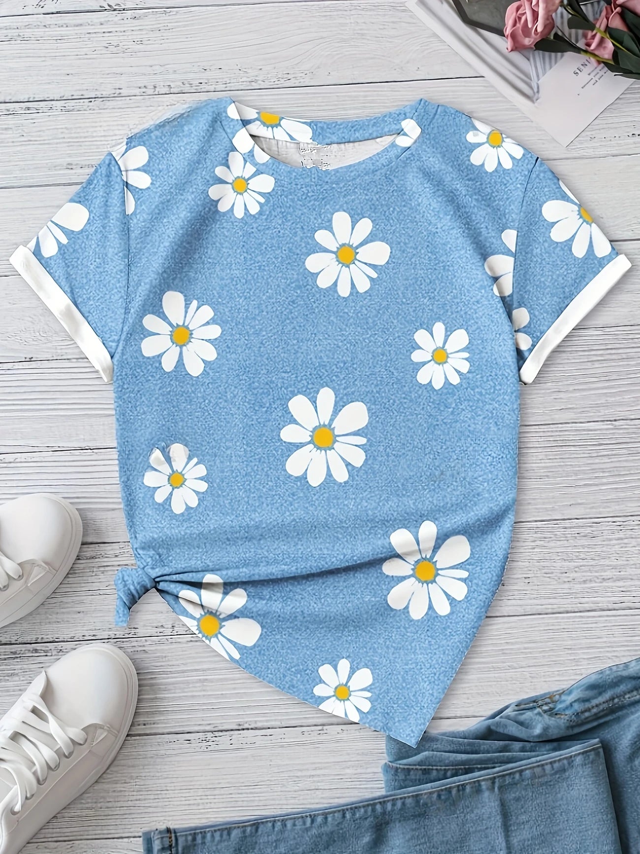 Lea™ - Blommig T-shirt