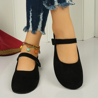 Katja™ – Vintage Runda Flats för Dam