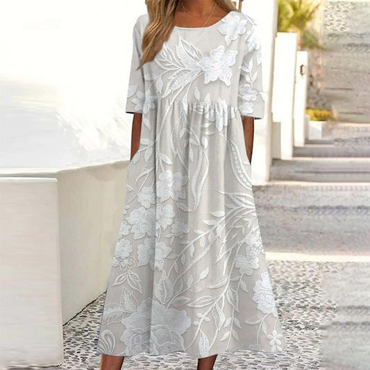 Quiana™ – Klassisk Blommig Klänning