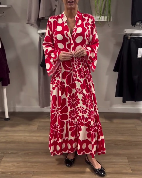 Monika™ - Blommig Maxiklänning