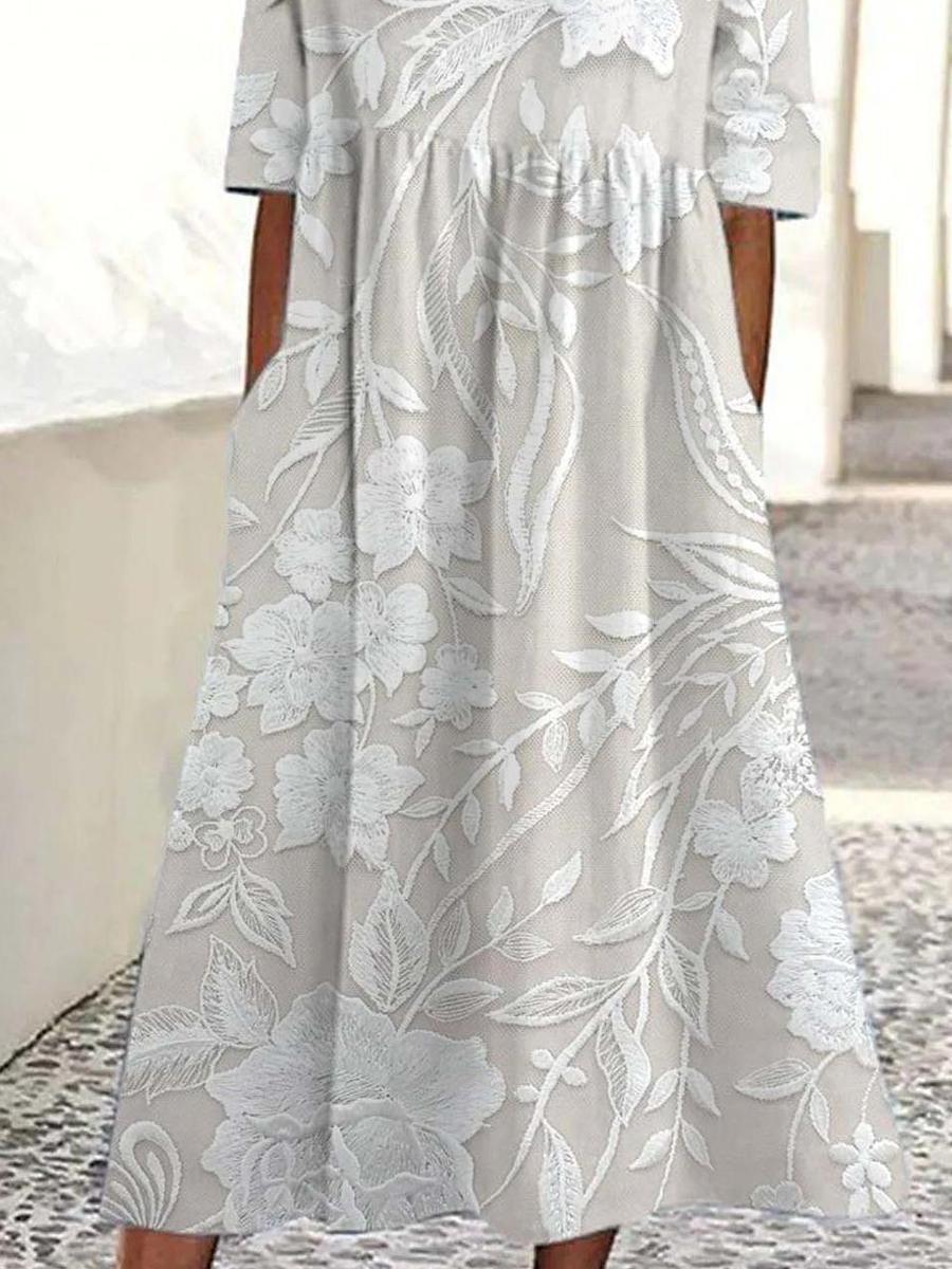 Quiana™ – Klassisk Blommig Klänning