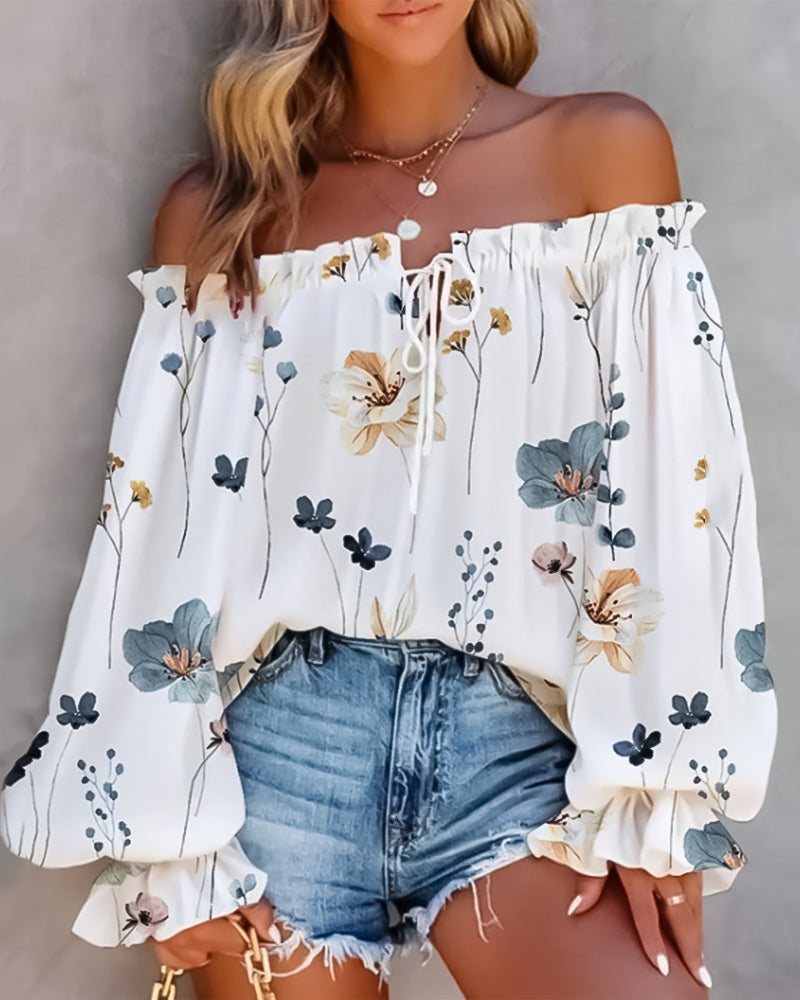 Kristin™ – Blommig Enaxlad Topp