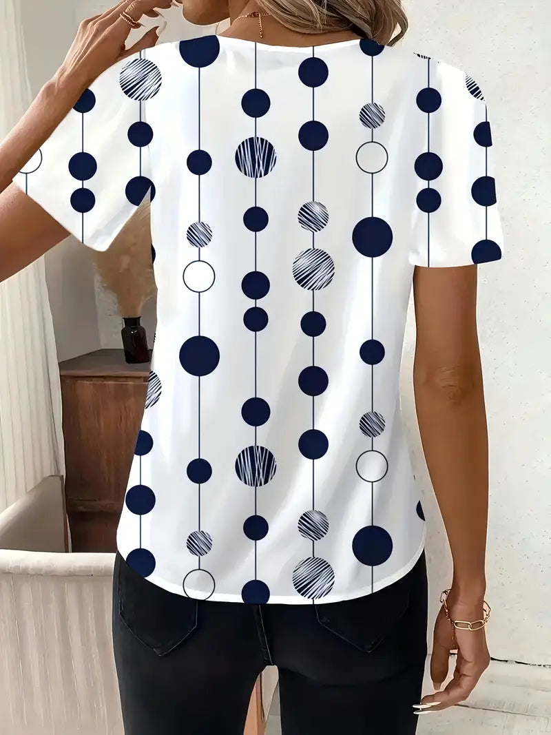 Diana™ - Prickig V-ringad Blus