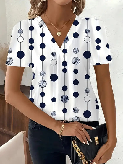 Diana™ - Prickig V-ringad Blus