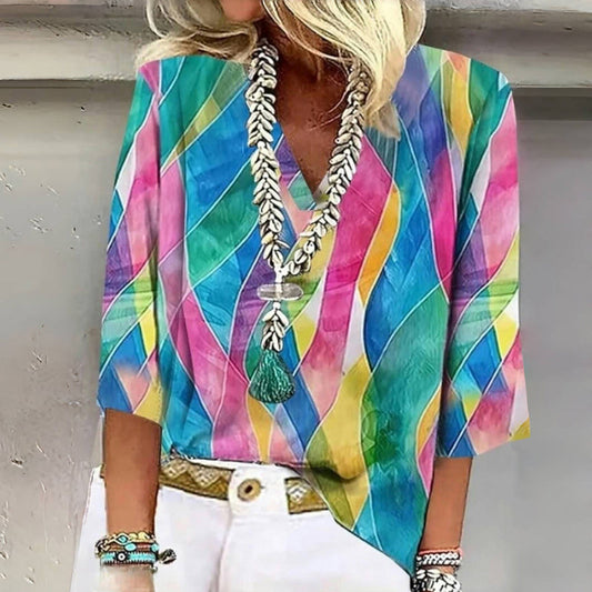 Unni™ – Färgstark Vintageinspirerad Blus