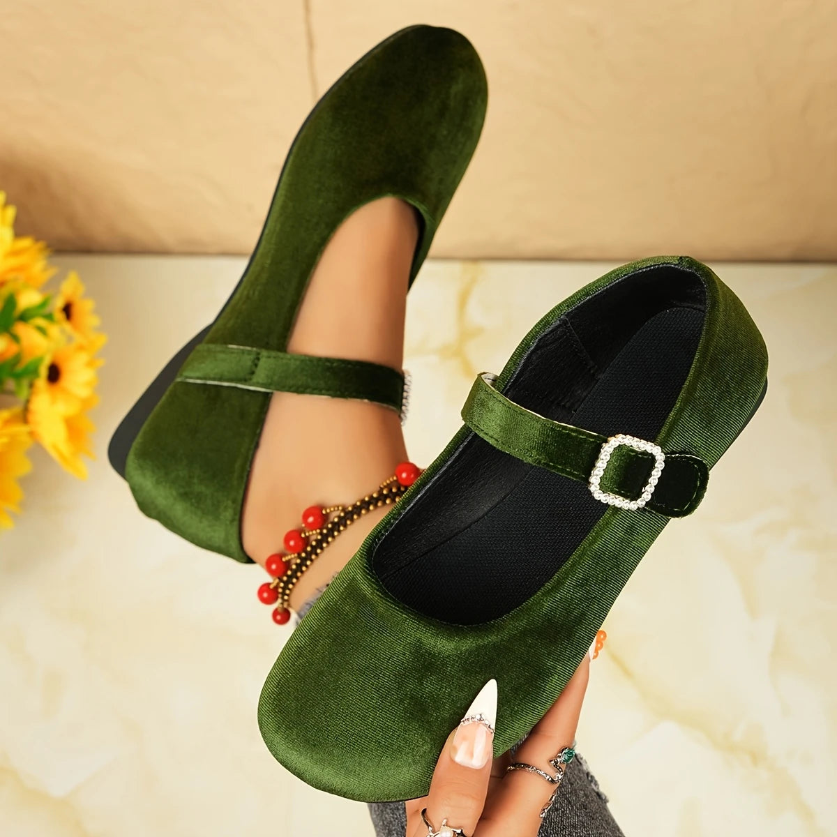 Naima™ – Justerbara Runda Flats för Dam