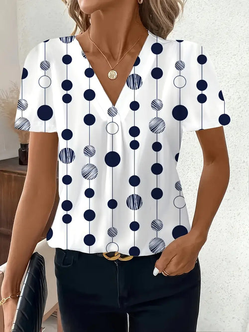 Diana™ - Prickig V-ringad Blus