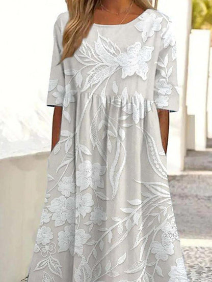 Quiana™ – Klassisk Blommig Klänning