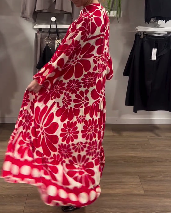 Monika™ - Blommig Maxiklänning