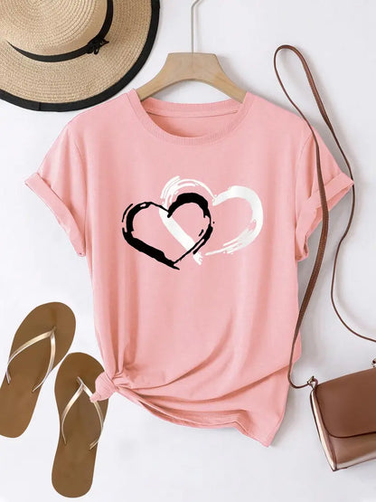Hjärtslag Stil T-shirt | Tillsammans mot Bröstcancer