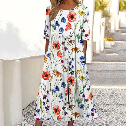 Yvonne™ – Elegant Klänning med Fickor