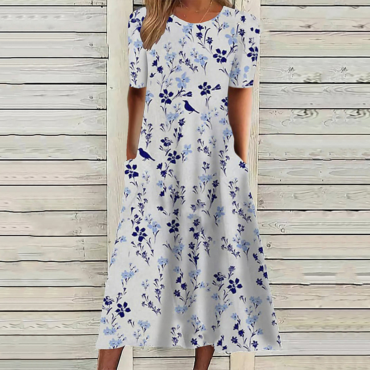 Yvonne™ – Elegant Klänning med Fickor