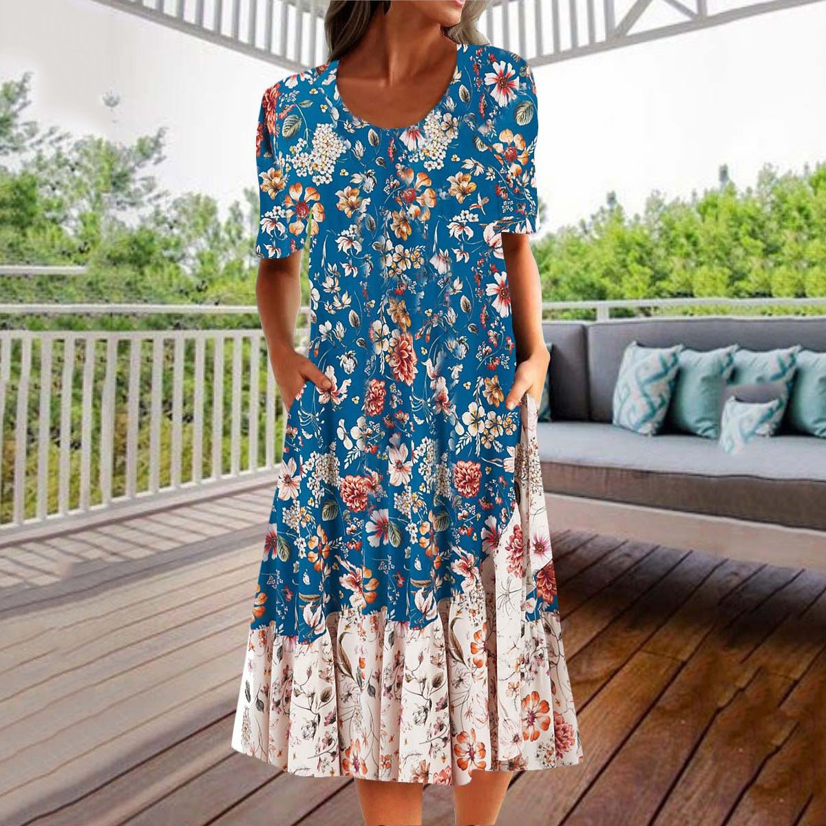 Yvonne™ – Elegant Klänning med Fickor