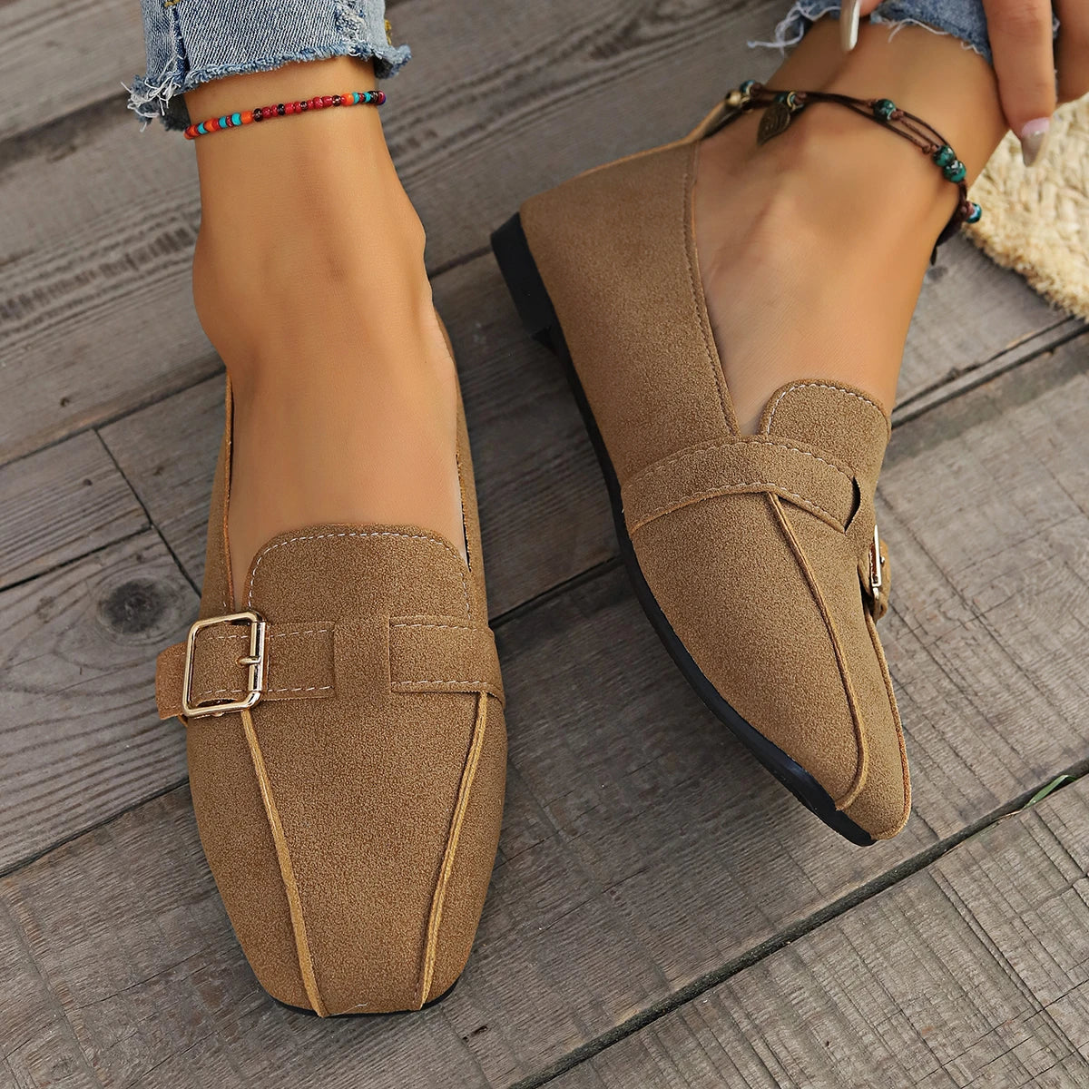 Nina™ – Spänne Mjuka Flats för Dam