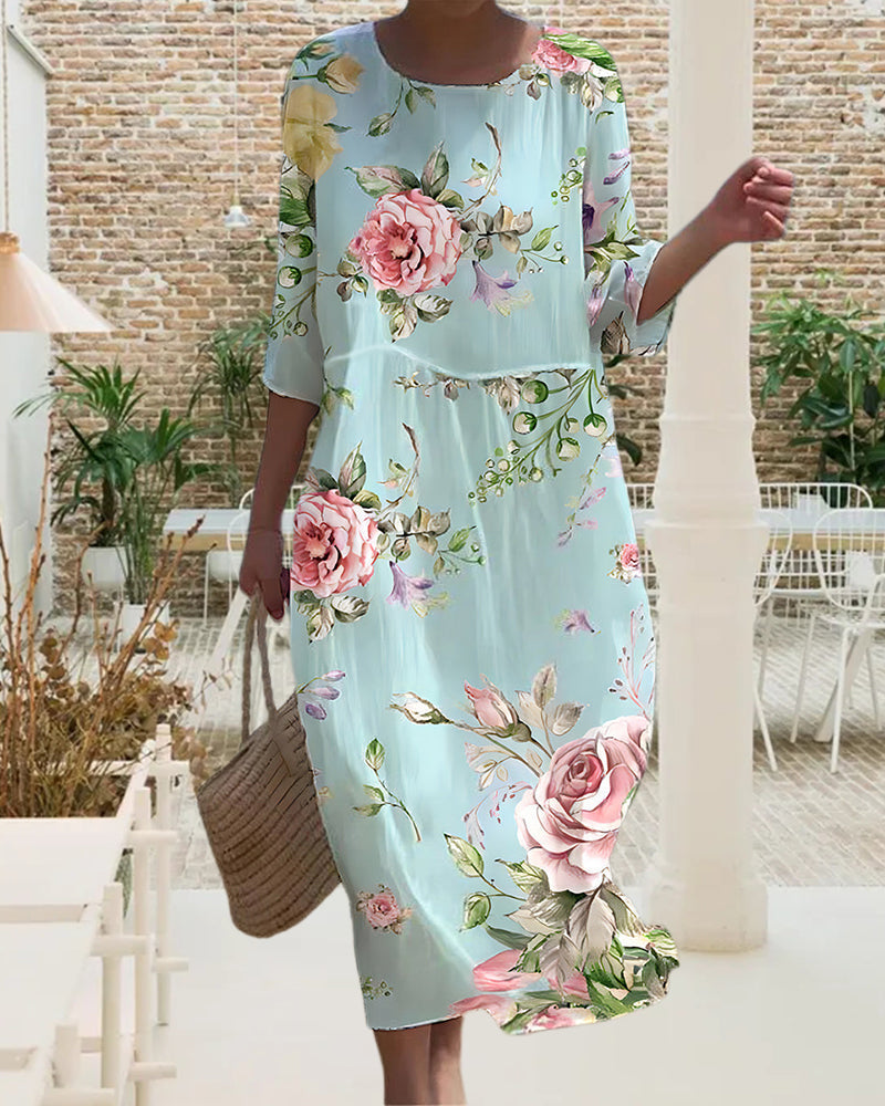 Karoline™ - Blommig Strandklänning