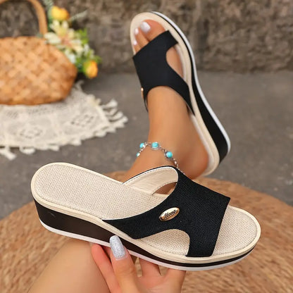 Yara™ - Damers Slip-On Platåsandaler