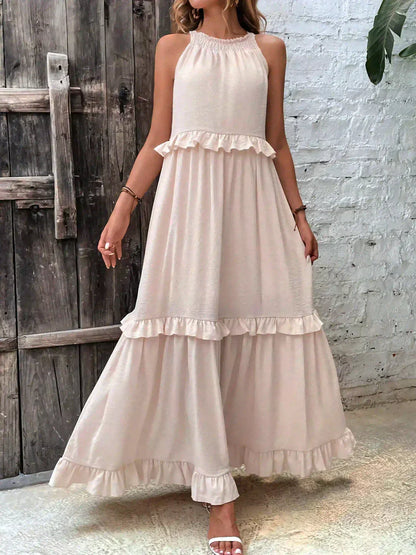 Sarah | Halter Ruffle Maxiklänning