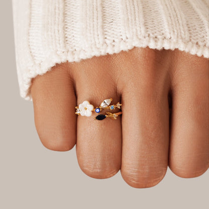Glittrande Blomma Ring | Tillsammans mot Diabetes