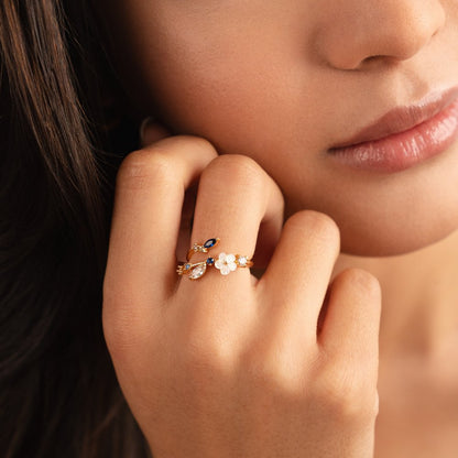 Glittrande Blomma Ring | Tillsammans mot Diabetes