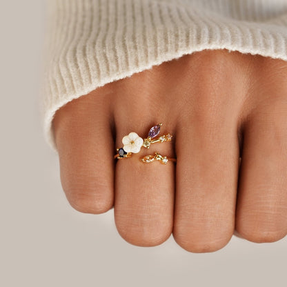Glittrande Blomma Ring | Tillsammans mot Diabetes