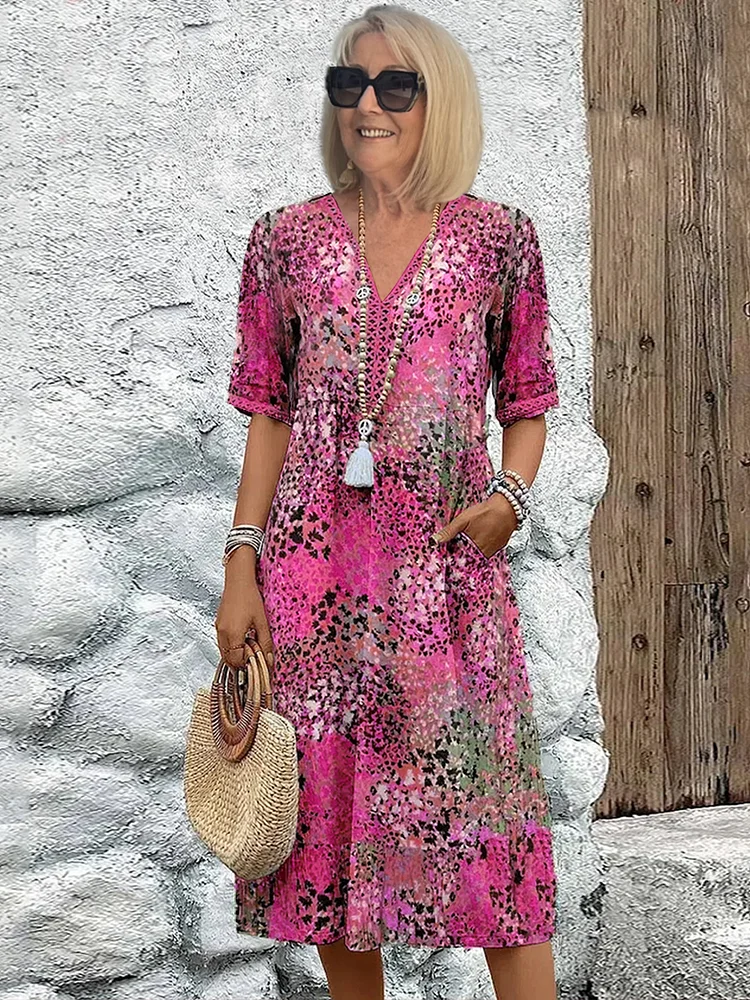 Camille | Livlig Mellanlång Klänning