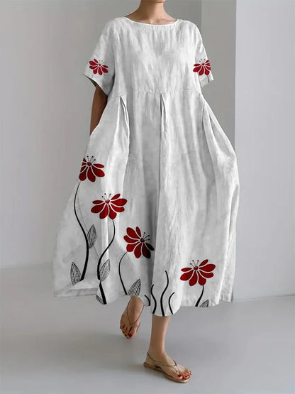 ROSALIE - BOTANISK PRINT LOOSE FIT KLÄNNING