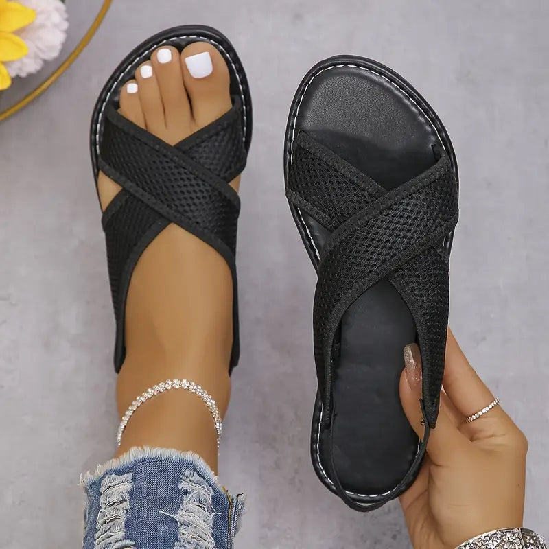 Blenda™ - Meshsandaler med Korsremmar