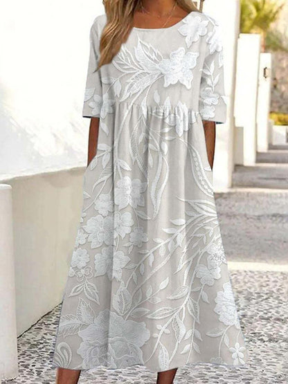 Quiana™ – Klassisk Blommig Klänning