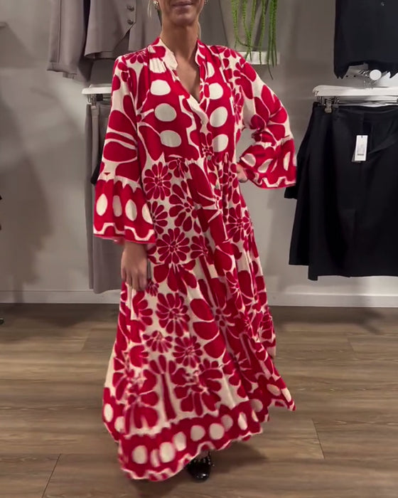 Monika™ - Blommig Maxiklänning