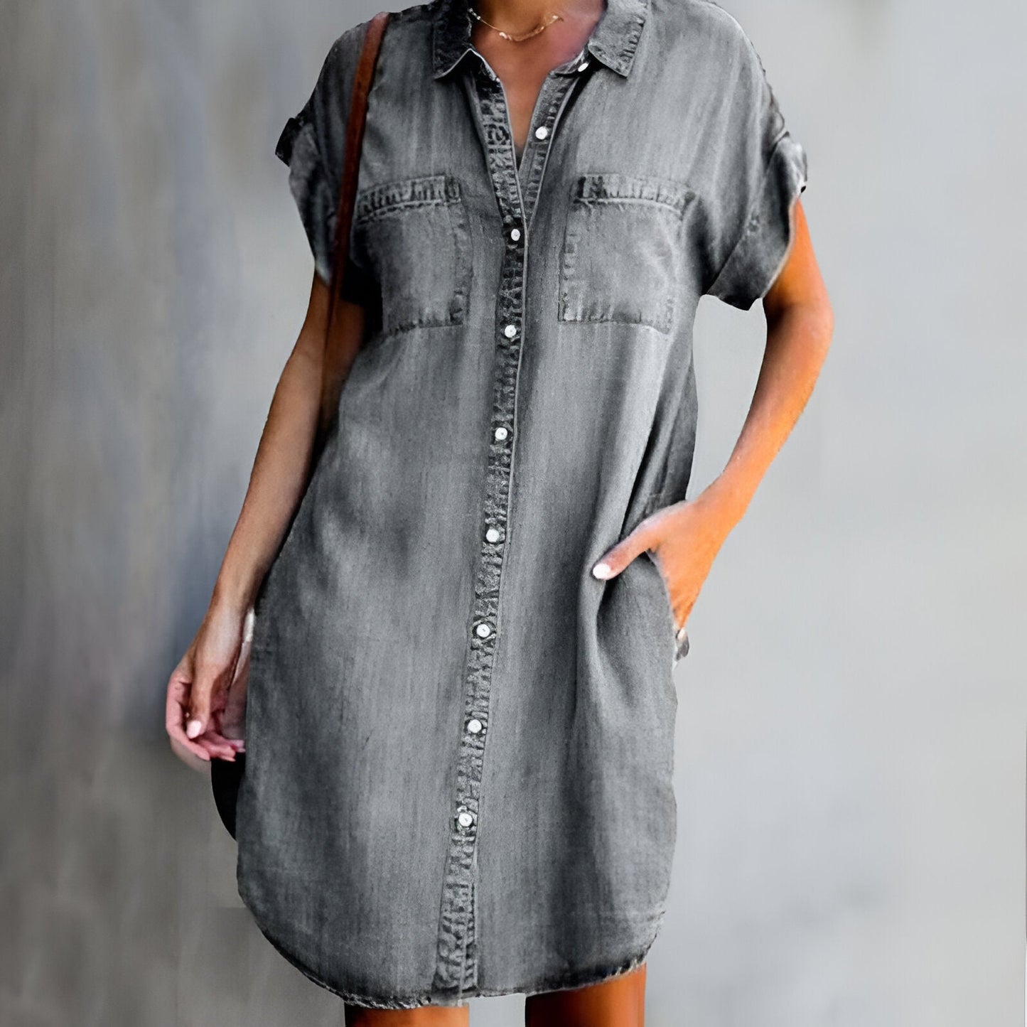 Ottilia™ – Ledig Jeansklänning