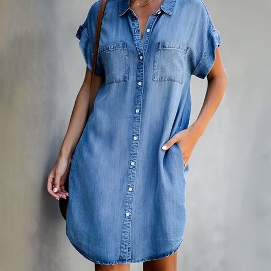Ottilia™ – Ledig Jeansklänning