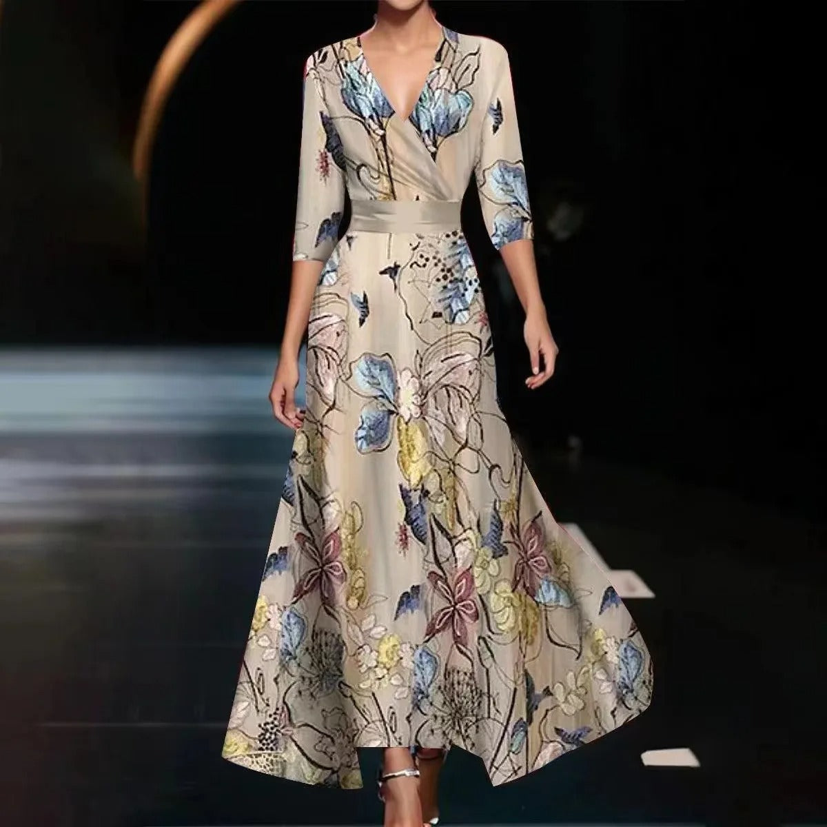 Gabriella™ – Somrig Klänning med Blommor